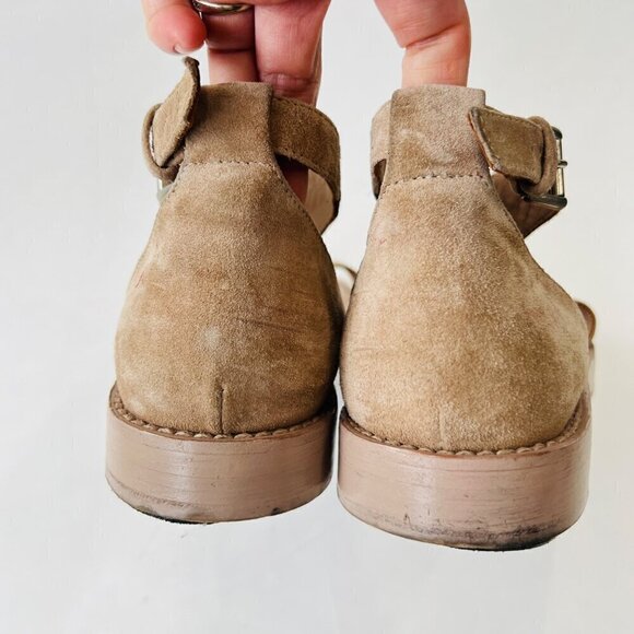 Ann Demeulemeester t-straps suede sandals, Beige, Size 9/9.5” - Picture 7 of 14